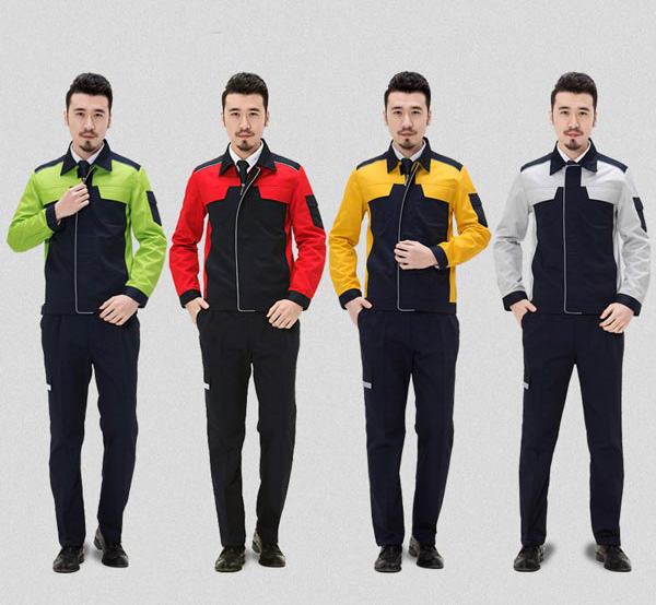 時(shí)尚拼色款工作服多款顏色展示圖